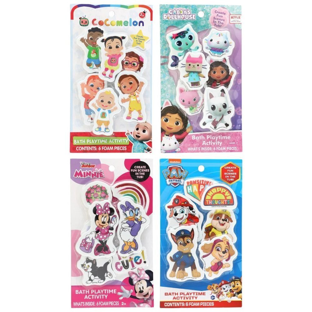 COPY - bundle of 4 Bath time foam toys new in package Minnie Paw Patrol